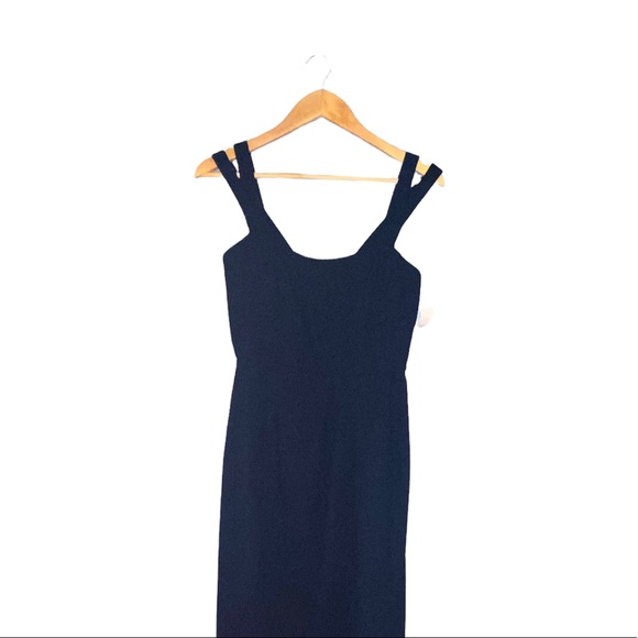 Xscape Formal Navy Double Strap Dress - Picture 3 of 7